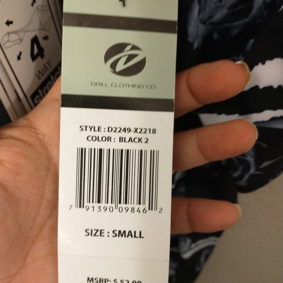 Drill NYC Shirt Black Grey Rose Print Button Down - Picture 9 of 11